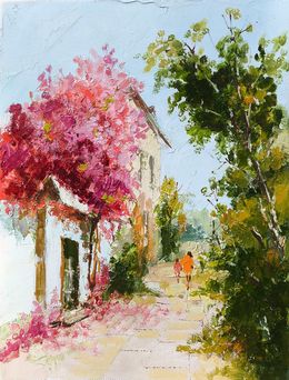 Peinture, Bougainvillea Pathway, Hrach Baghdasaryan