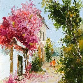 Gemälde, Bougainvillea Pathway, Hrach Baghdasaryan