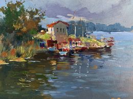 Gemälde, Port for boats and yachts, Suprunchuk Yuriy