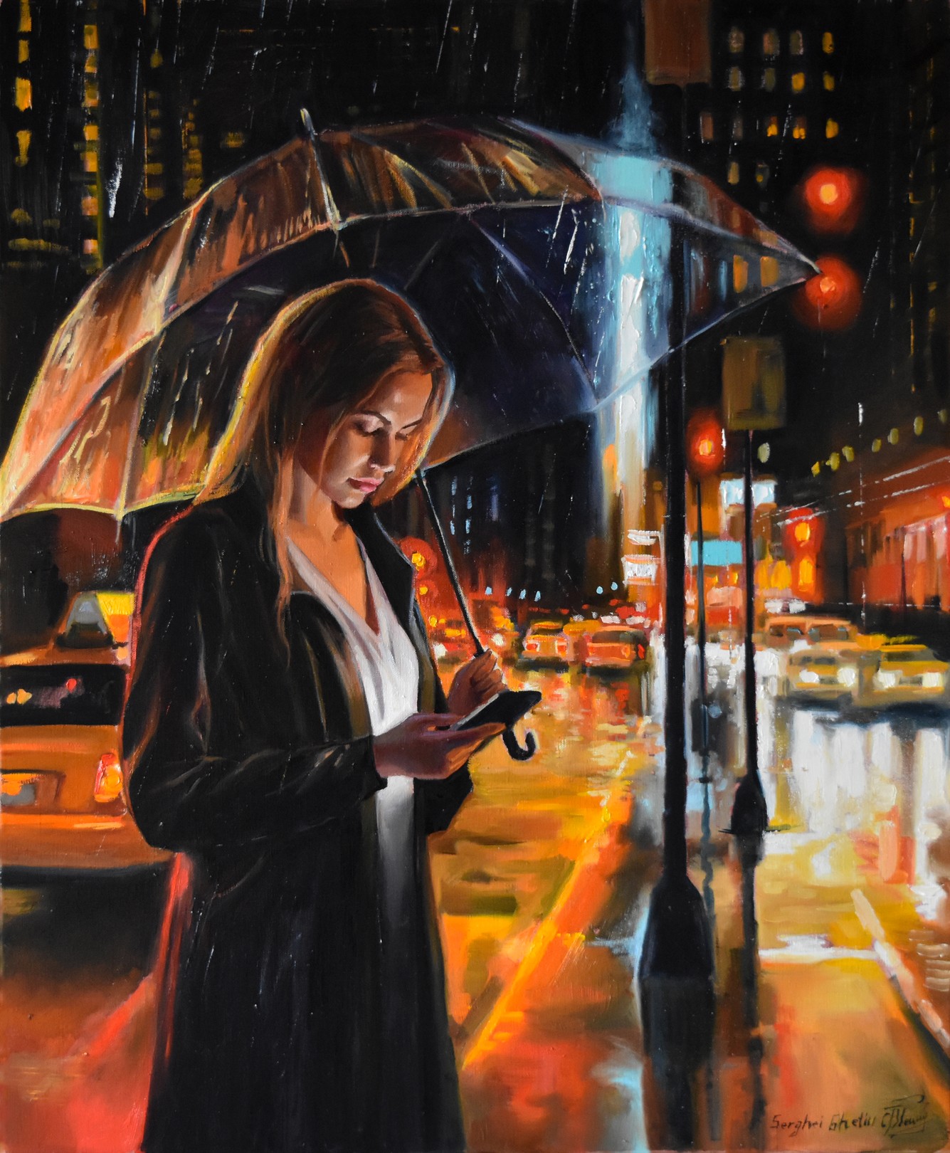 Serghei Ghetiu, A rainy evening in the city Serghei Ghetiu, A rainy evening in the city
