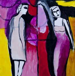 Painting, Two Faces Of One Woman, Natasa Krstic