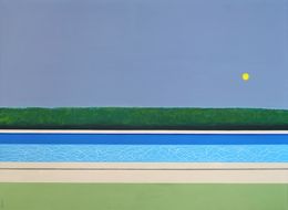 Gemälde, Pool with yellow ball, Patrick Santoni