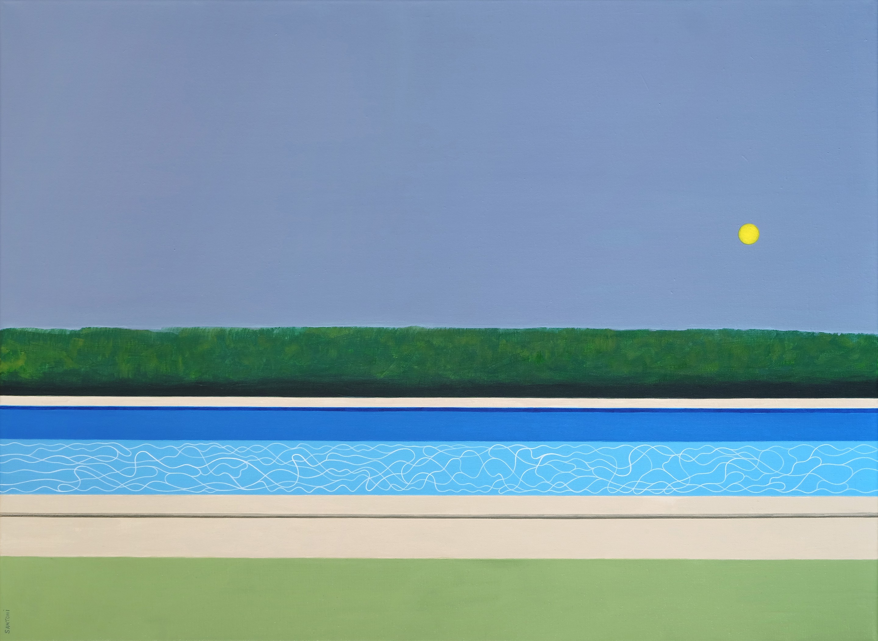 Patrick Santoni, Pool with yellow ball Patrick Santoni, Pool with yellow ball