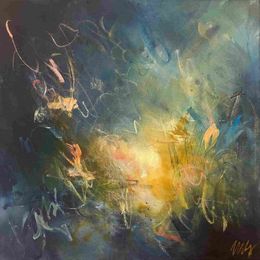 Painting, Blaue Stunde der morgen, Marlene Tyroller