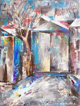 Painting, Snow-Dusted Corner, Seyran Gasparyan