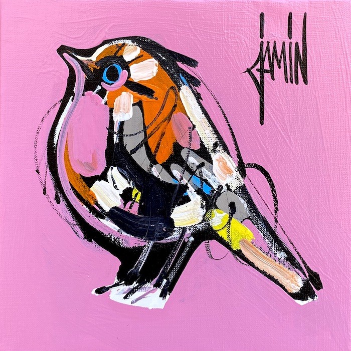 David Jamin, Oiseau sur fond vert David Jamin, Oiseau sur fond vert
