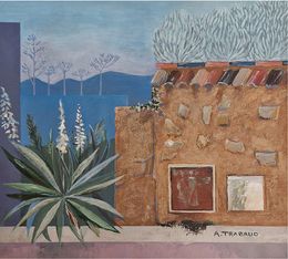 Gemälde, Agave contre un mur, Aurélie Trabaud