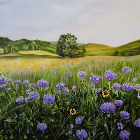 Painting, Landscape with flowers, Simona Tsvetkova