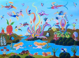 Painting, L'appel des sirénes, Françoise Leblond