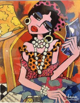 Painting, La gitane, Martine Fauve Dechavanne