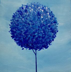 Painting, Hydragea and Excited Puppy, Yeju Kwon