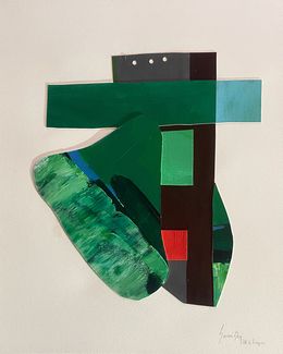 Peinture, Superposition Bleue, Soumisha Dauthel
