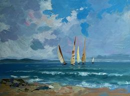 Gemälde, Sailboats at sea, Suprunchuk Yuriy