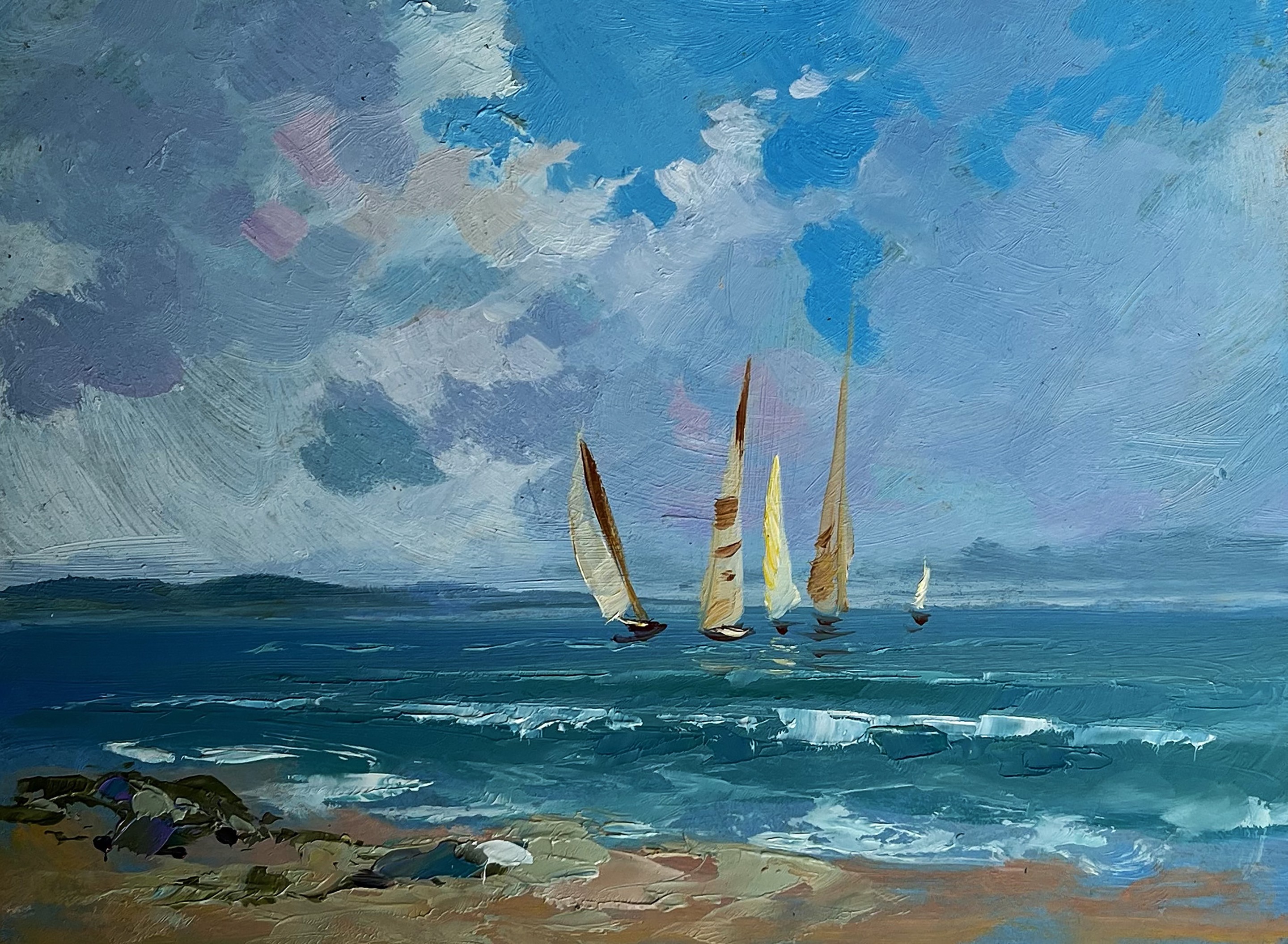 Suprunchuk Yuriy, Sailboats at sea Suprunchuk Yuriy, Sailboats at sea