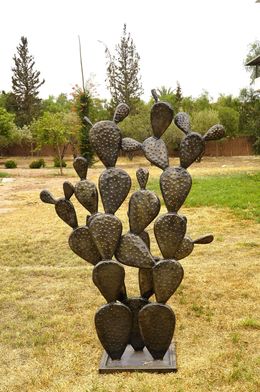 Skulpturen, Grand cactus en metal recycle, Hassan Laamirat