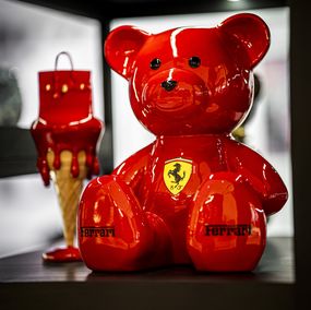 Sculpture, 35cm Ferrari Tribute Teddy, Naor