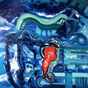 Painting, Mer Abstraite Agitée, José Perez Hernandez
