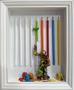 Painting, Crayons blancs 01.01.25, Bernard Saint-Maxent
