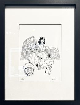 Drucke, Vespa Rome Colisée Sketchbook, Félix Meynet
