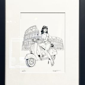 Print, Vespa Rome Colisée Sketchbook, Félix Meynet