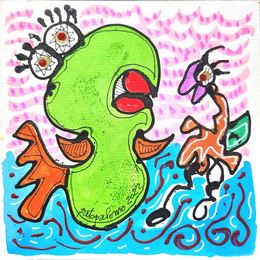 Gemälde, Les Cartes - Poule à la mer, Patopalomo
