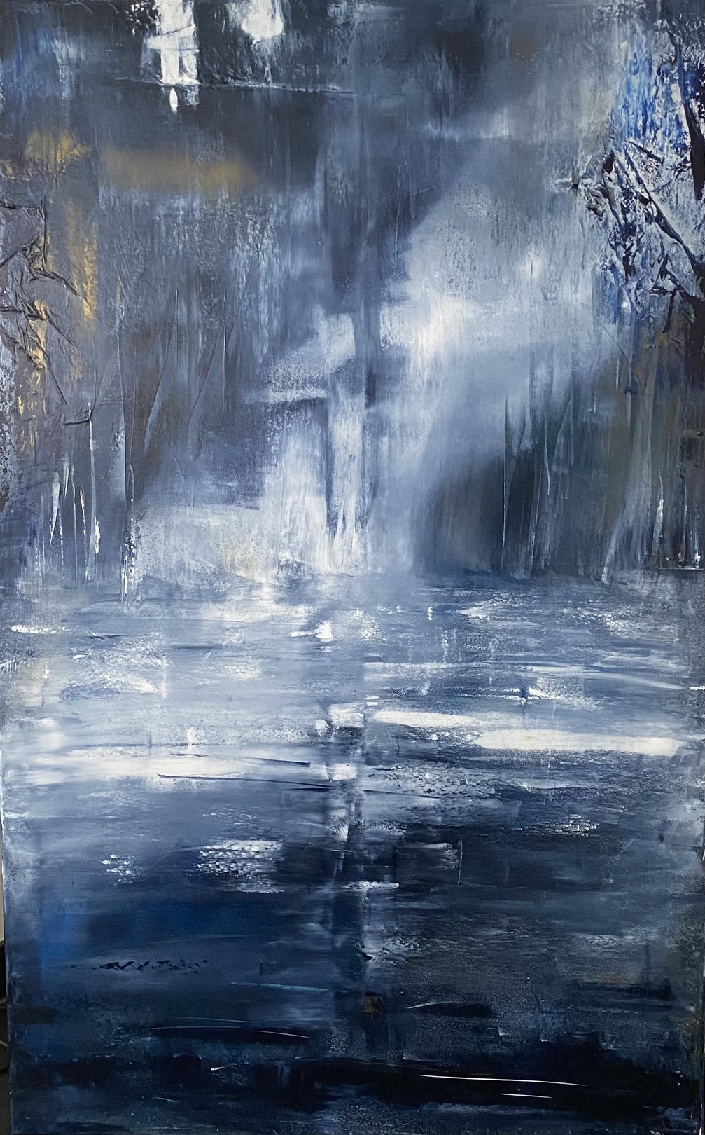 Christine Barth Mroz, Lâcher prise bleu Christine Barth Mroz, Lâcher prise bleu