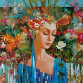 Gemälde, White rose, Anatoly Tarabanov