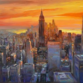 Gemälde, Evening New York, Serhii Cherniakovskyi