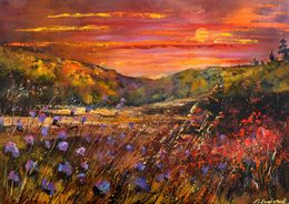 Painting, Sunset 86, Pol Ledent