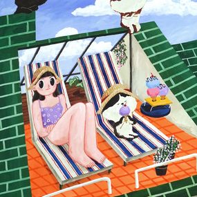 Painting, Rooftop Life, Nina Park