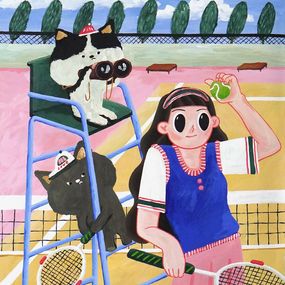 Painting, At the court, Nina Park