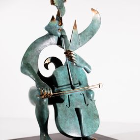 Sculpture, Violoncelliste, Etienne