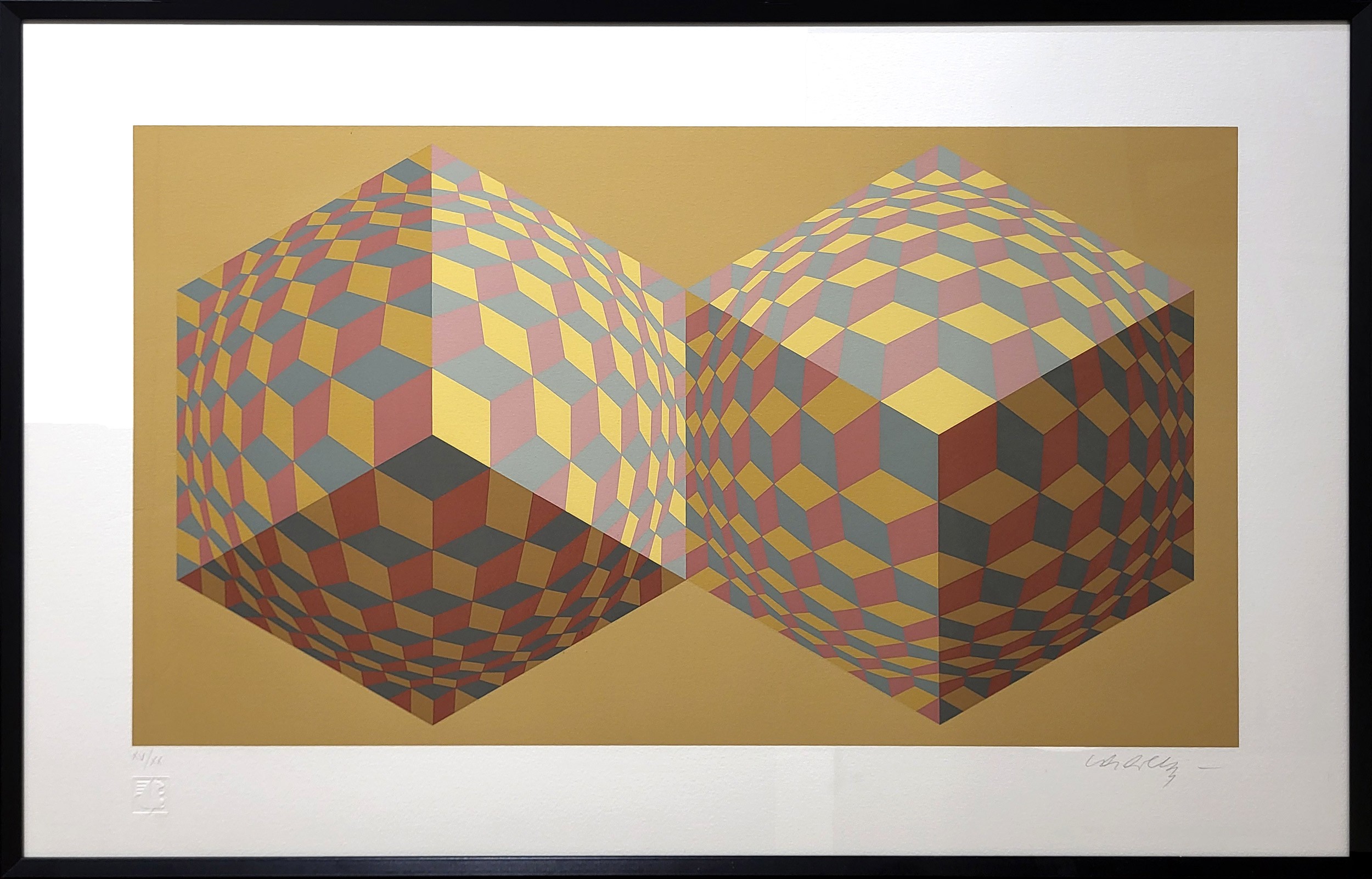 Victor Vasarely, Deux cubes prismes Victor Vasarely, Deux cubes prismes