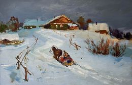 Painting, Cozy winter evening, Suprunchuk Yuriy