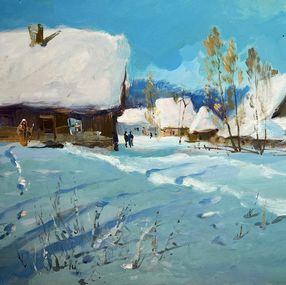 Peinture, Village Winter Tale, Suprunchuk Yuriy