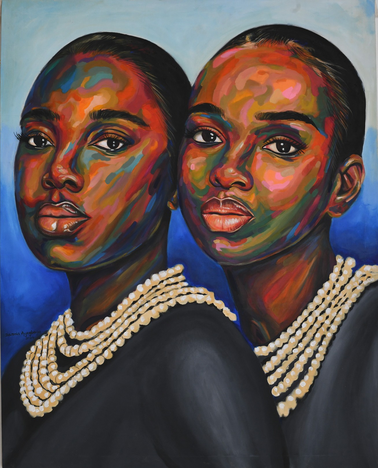 Damola Ayegbayo, Unconditional Love 3 - 21st Century, Contemporary, Figurative Portrait, Women Damola Ayegbayo, Unconditional Love 3 - 21st Century, Contemporary, Figurative Portrait, Women