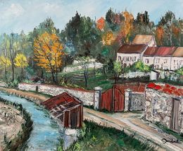 Gemälde, Chars, la Viosne, le vieux lavoir CPBD1029, Lucien Gondret