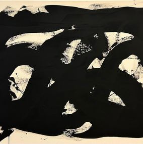 Gemälde, Abstraktion schwarz 2 XXL, Stephanie Raus