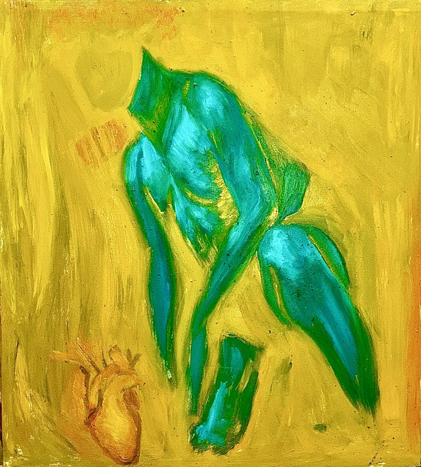 BEMI, The Race - 21st Century, Contemporary, Figurative Painting, Oil, Women, Yellow BEMI, The Race - 21st Century, Contemporary, Figurative Painting, Oil, Women, Yellow