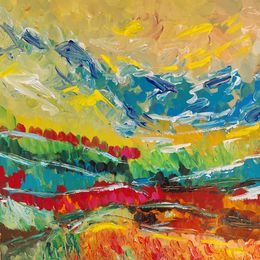 Gemälde, Nature's colorful bloom, Natalya Mougenot