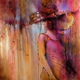 Gemälde, Laura with an hat, Annette Schmucker