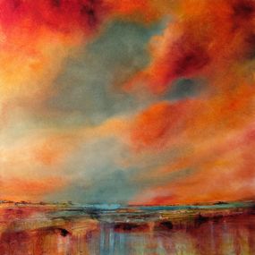 Painting, Evening clouds, Annette Schmucker