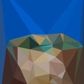 Print, Faisceaux Lumineux Bleu, ART-MCB