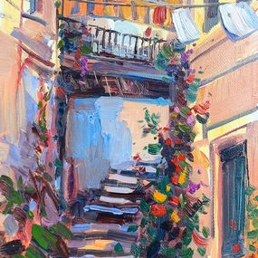 Painting, Bougainvillea Steps, Narek Qochunc