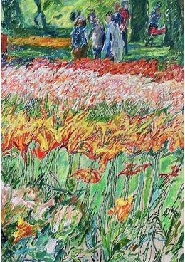 Peinture, Balade parmi les tulipes, Tian Yao Ouyang