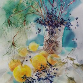 Peinture, Bijoux d'hiver/ Série "24 bouquets de saison", Nadia Bodnar