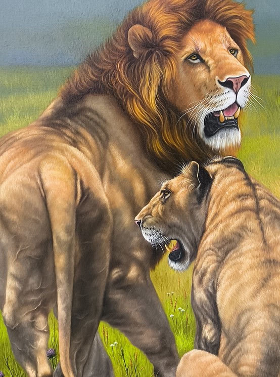 Shahen Aleksandryan, African Savannah, Painting on canvas
