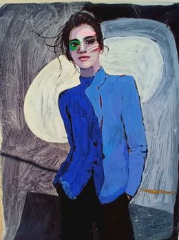 Gemälde, Fille à la veste bleue, Albane de Saint Remy