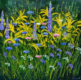 Peinture, Garden flowers, Pol Ledent