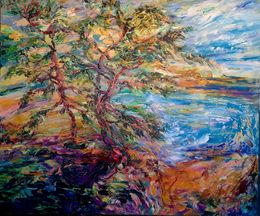 Painting, Pine Trees, Anna Privaloff